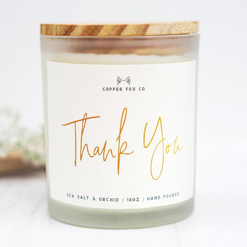 Thank you Candle for Women | Boss Small Thank You Gift Idea | Natural Soy Candle 14 oz Floral Sce... | Amazon (US)