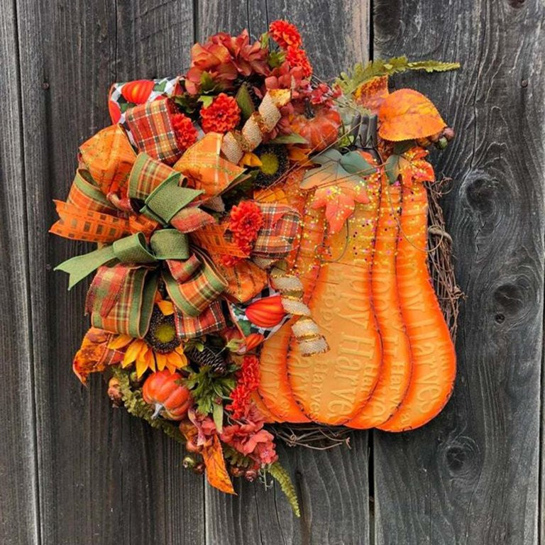 Happy Fall Y'all Door Hanger - Welcome Sign for Front Door, Fall Front Porch Decor, Rustic Wooden... | Walmart (US)