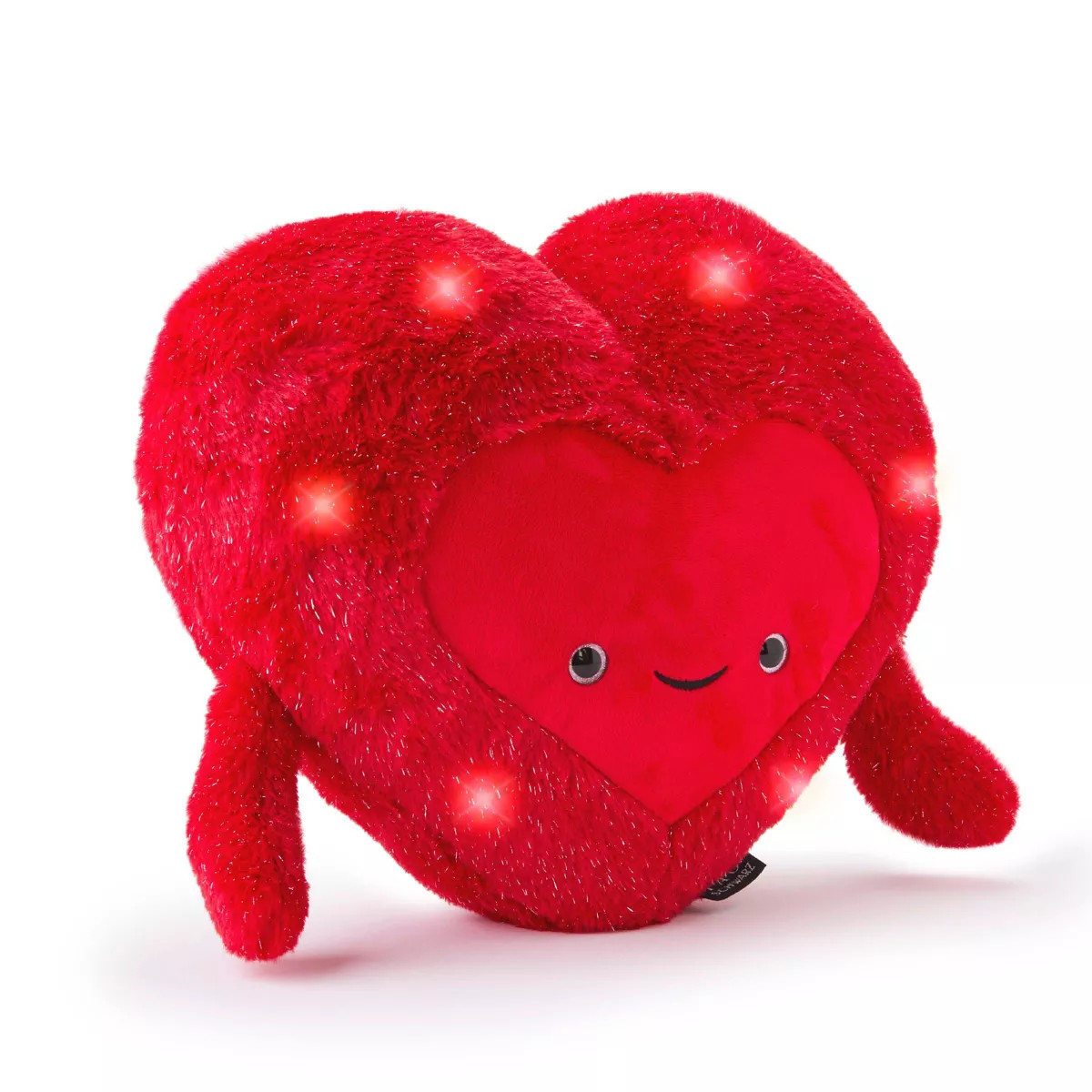 FAO Schwarz 12" Glow Brights Plush Heart - Red | Target