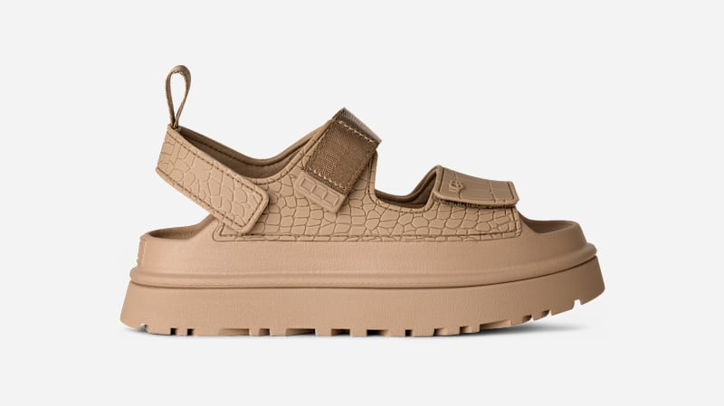 UGG® Women's GoldenGlow Embossed Sandals in Mustard Seed, Size 10 | UGG (US)