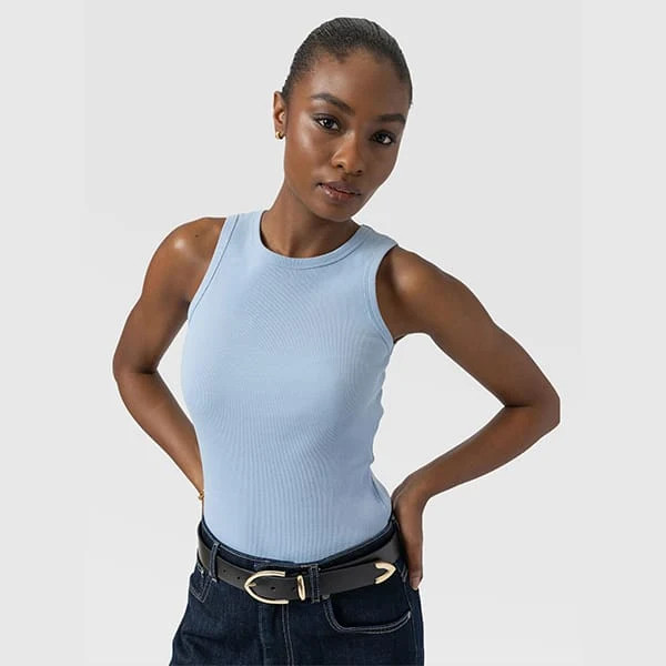 Nova Racer Vest - Powder Blue | Saint + Sofia UK