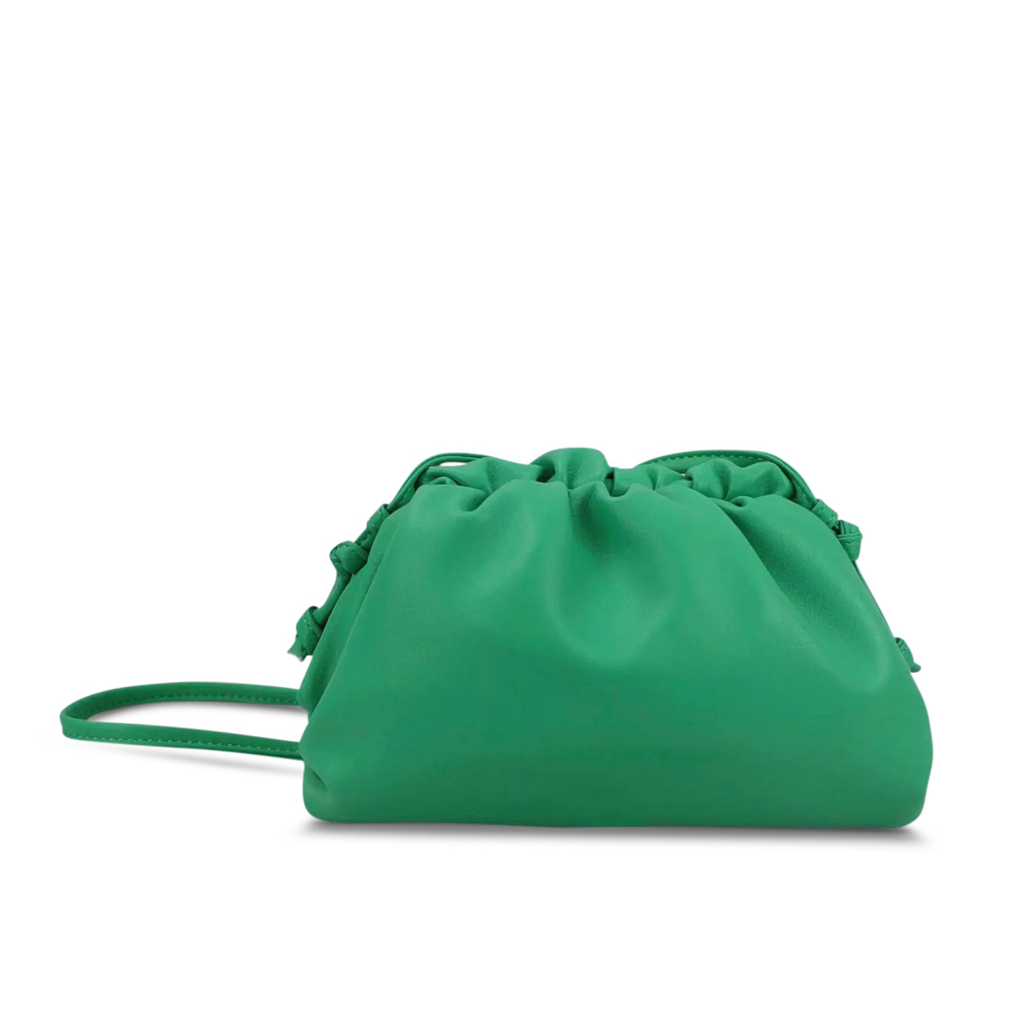 The Jeanie Leather Clutch in Apple Green | Lily and Bean