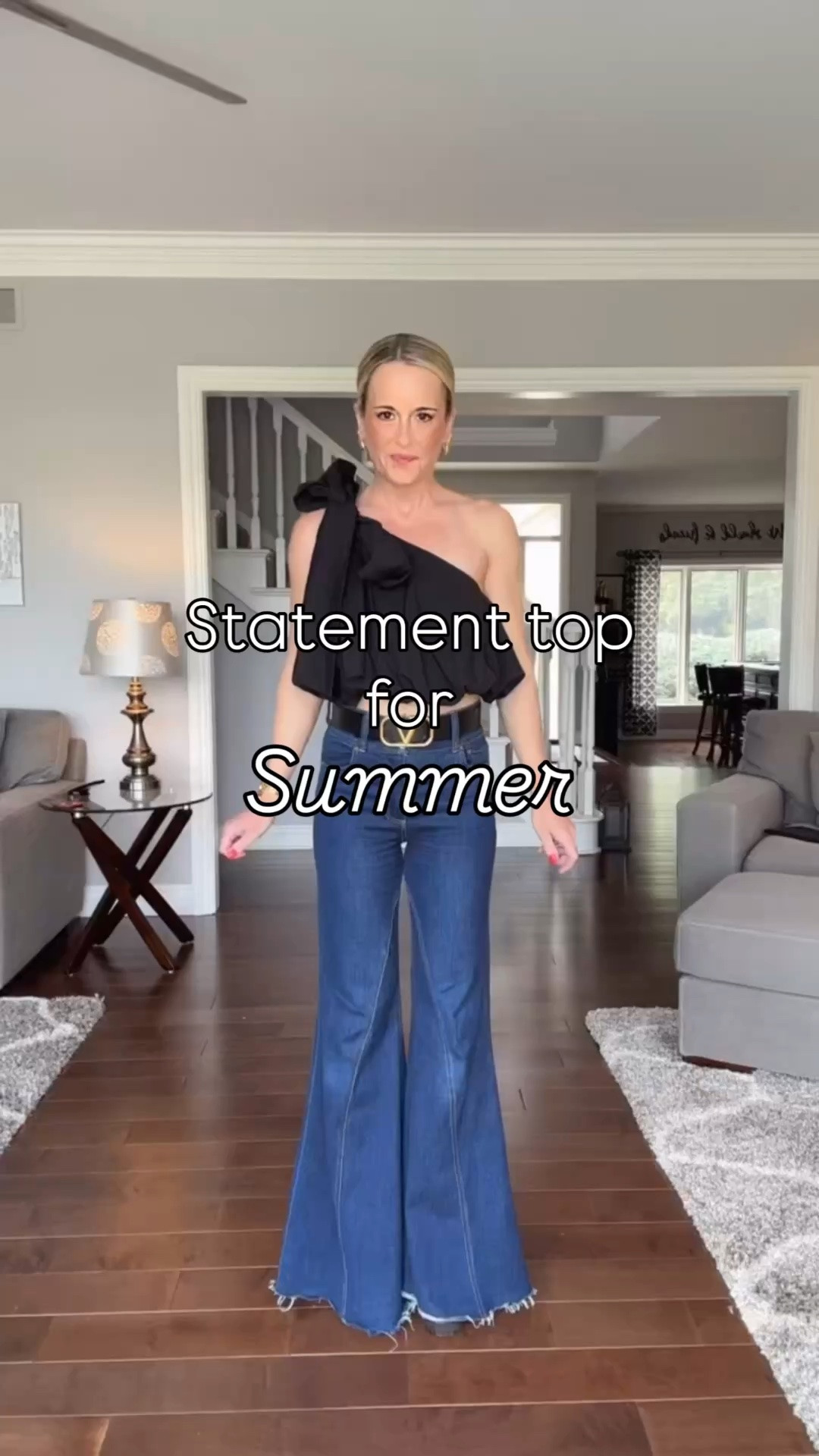 The statement top you need for summer 🖤 I finally wore this out for the first time and received so many compliments!  It’s selling out so make sure to grab it!

Top rubs a little big and I recommend sizing down.

#LTKootd #LTKPetite #LTKSaleAlert