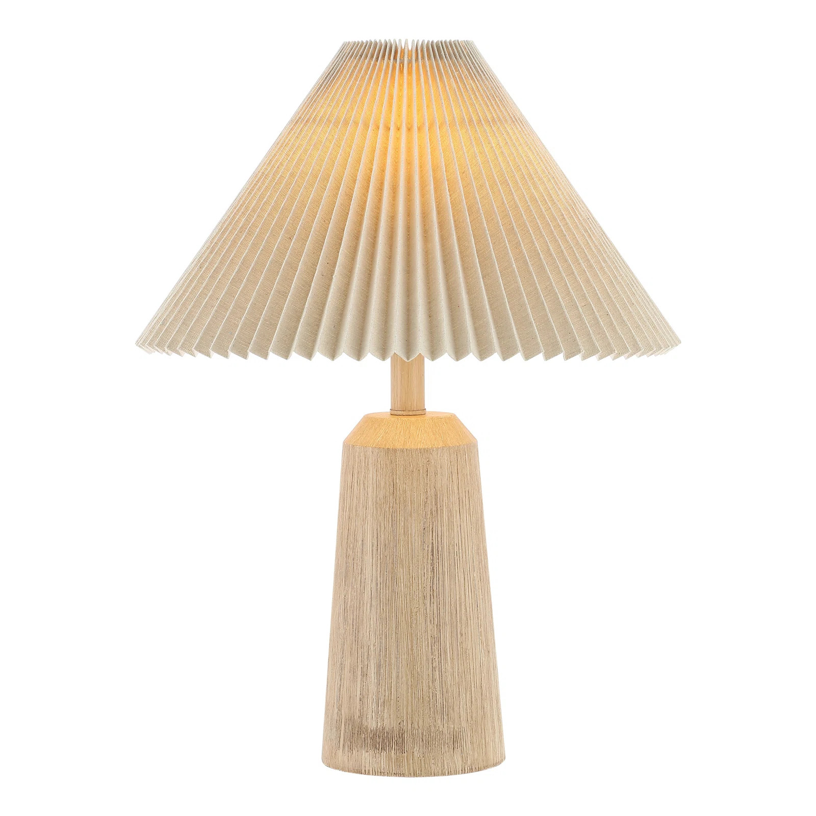 Anirudh 20.5" Rustic Scandinavian Resin/Iron Lighthouse LED Table Lamp with Pleated Shade | Wayfair North America