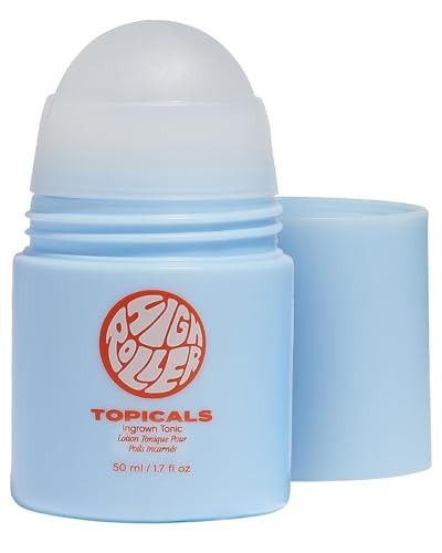 Topicals High Roller Ingrown Hair Serum | Roll-on Tonic to Soothe and Calm Irritated Skin on Face, Armpits and Bikini Areas | Contains Salicylic and Glycolic Acid | Vegan and Cruelty-Free (1.7 Fl Oz) | Amazon (US)