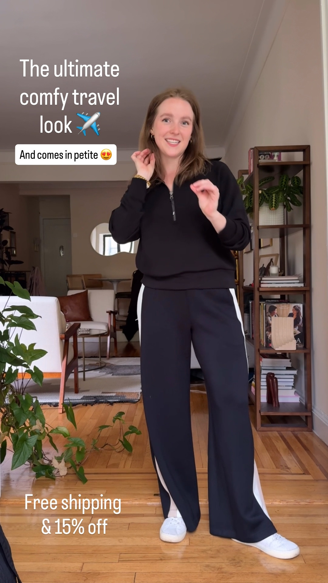 The ultimate comfy travel look. I’ve worn my Spanx air essential on several overnight flights. Wearing xs in top and xs petite in track pant bottoms code TWOSCOOPSXSPANX for 15% off and free shipping 

#LTKSaleAlert #LTKTravel #LTKPetite