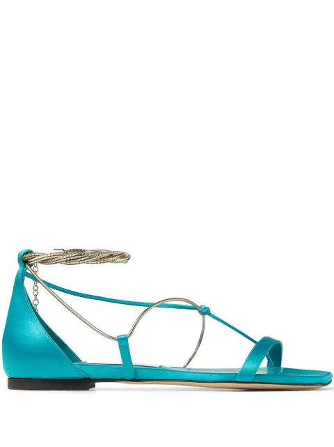 Oriana satin flat sandals | Farfetch (RoW)