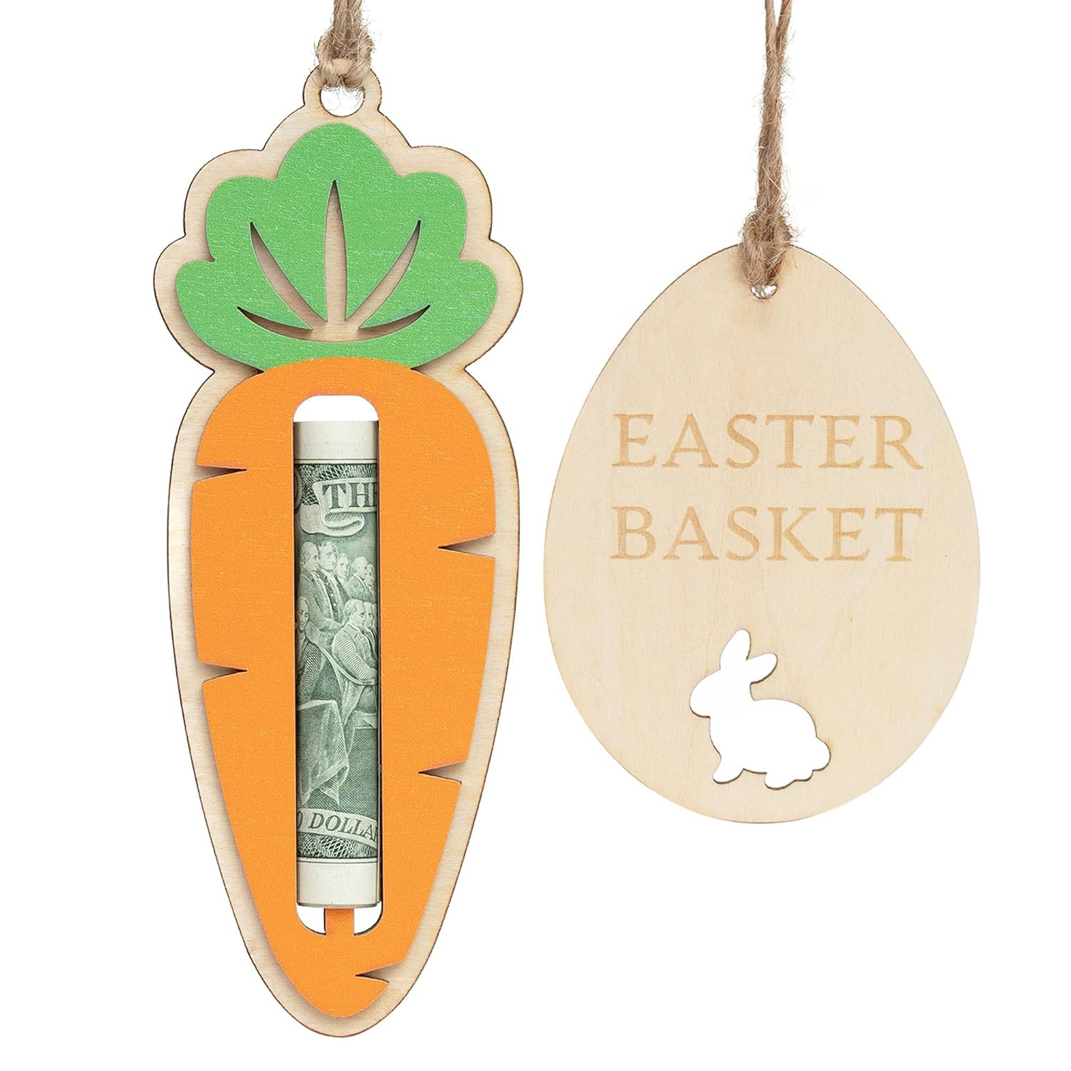 Carrot Easter Money Holder Cash, Wooden Basket Stuffers For Toddlers, Kids, Tweens, Teens, Card H... | Amazon (US)