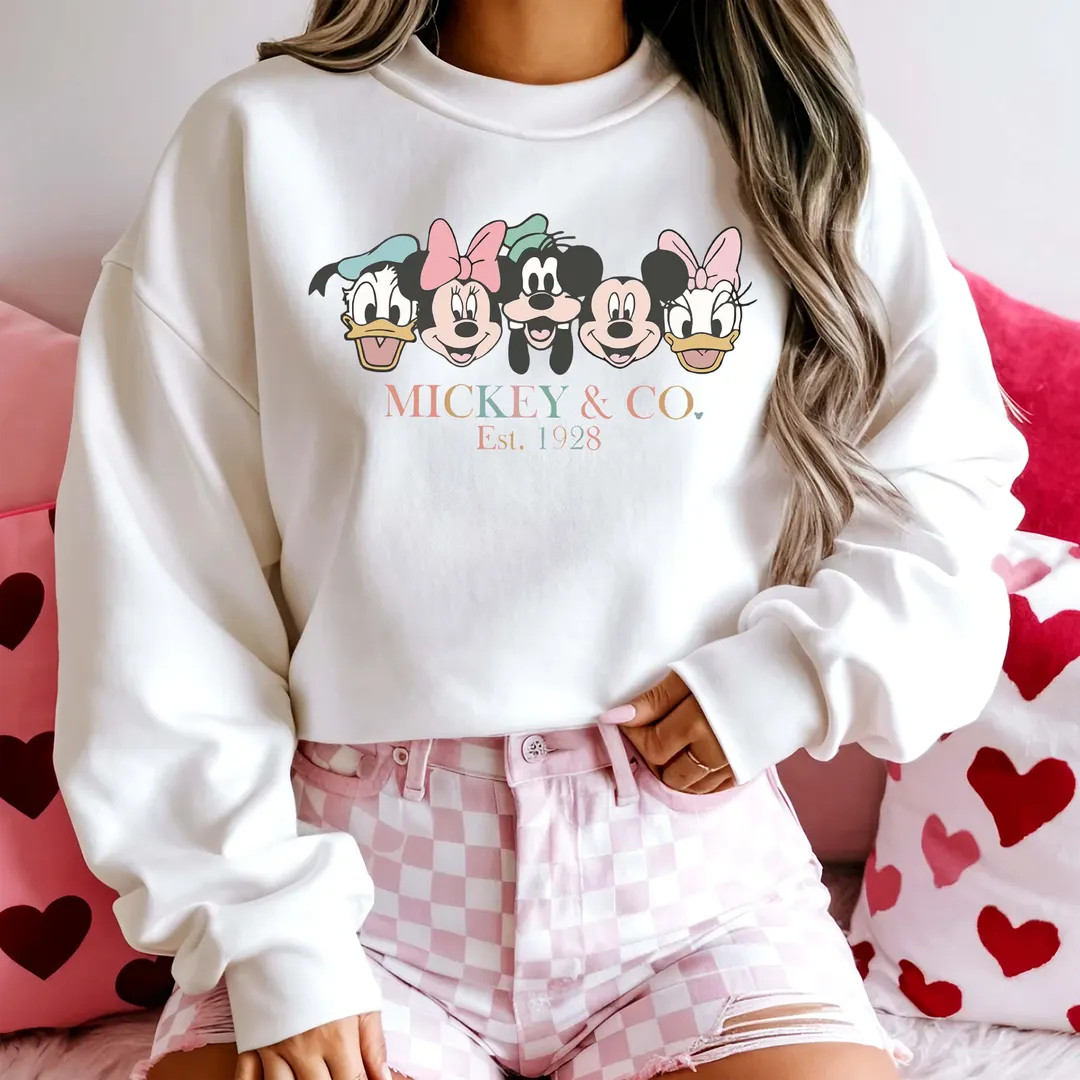 Retro Disney Mickey and Co Sweatshirt, Retro Disney Shirt, Disney Mickey Shirt, Disney Friends Sw... | Etsy (US)