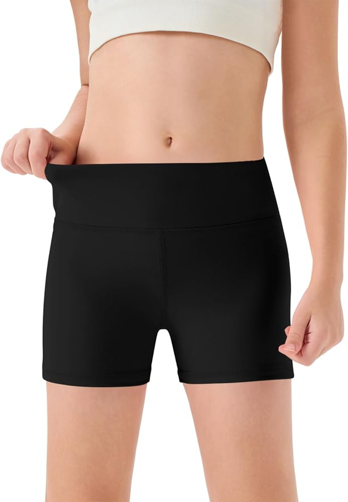 Haloumoning Girls Athletic Shorts Kids High Waisted Yoga Dance Biker Shorts Comfy Gymnastics Shor... | Amazon (US)