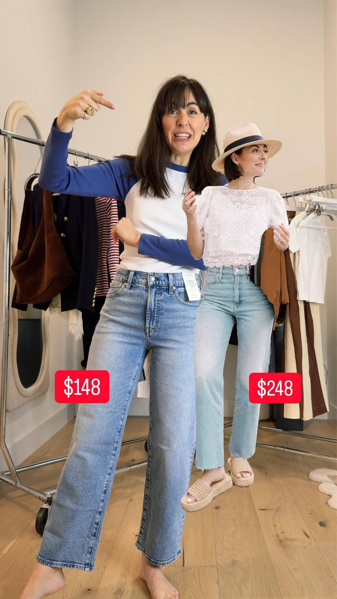 The ankle length “rambler” from MOTHER is my most requested link and I’ve been on the hunt for this light wash. I shared a few years ago since it sold out, the medium wash was recently restocked and is linked - check out this brand new look for less! 