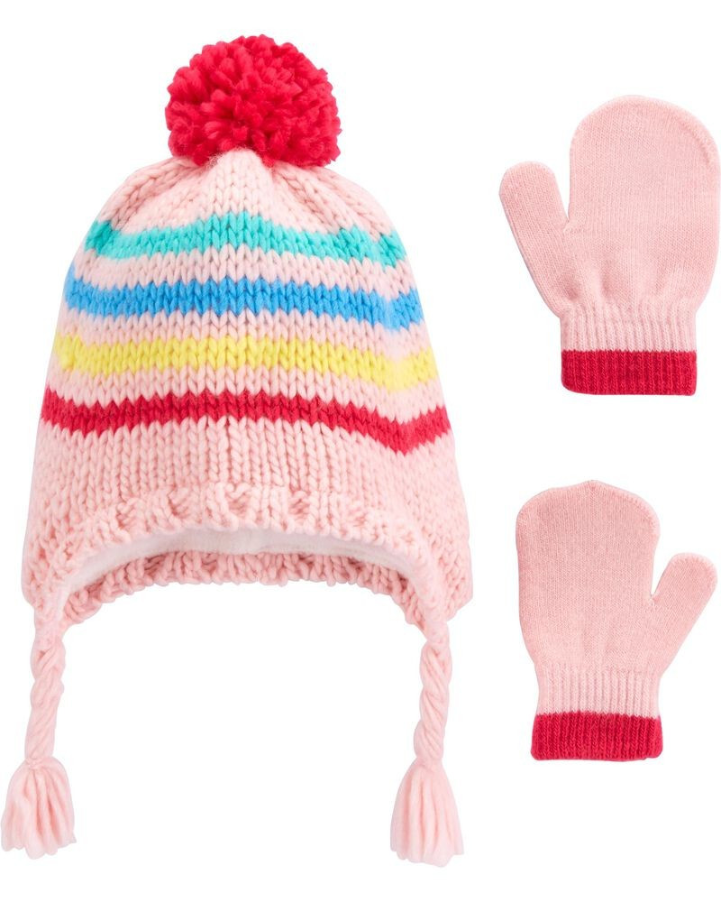 2-Piece Striped Hat & Gloves Set | Carter's
