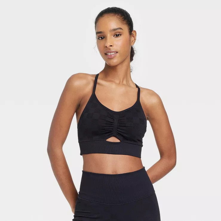 Women's Jacquard Seamless Longline Bra - JoyLab™ | Target