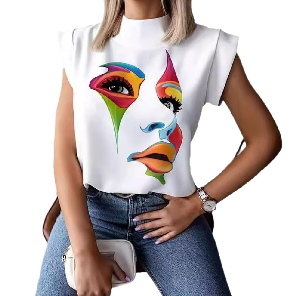 Women's Midi Neck Short Sleeve T-Shirt | Amazon (US)