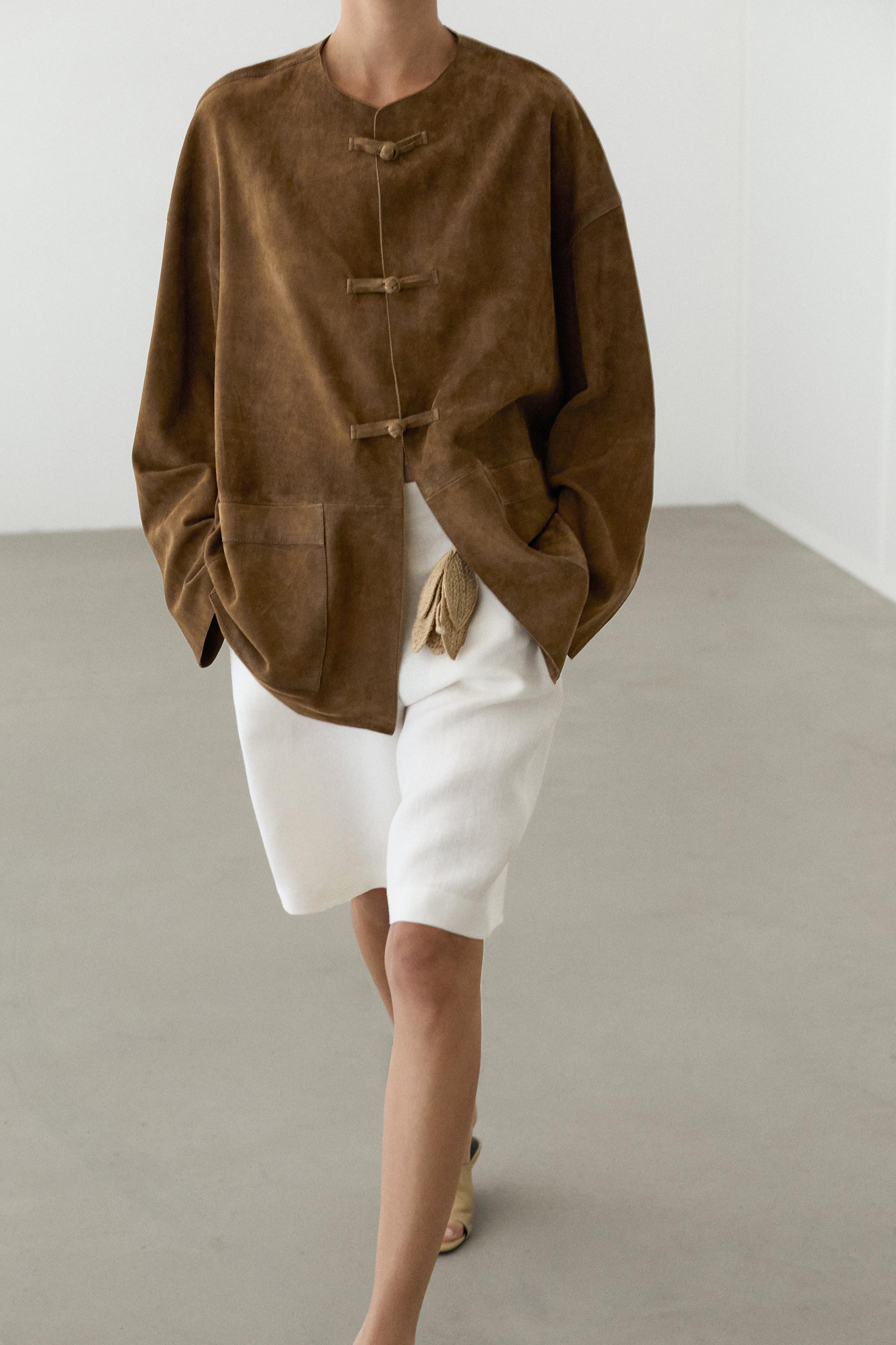 Long linen Bermuda shorts | Massimo Dutti UK