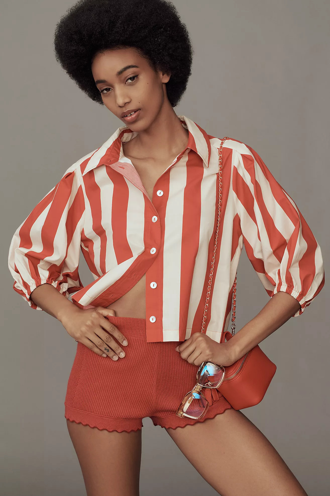 Hope For Flowers by Tracy Reese Elbow-Sleeve Button-Front Shirt | Anthropologie (US)