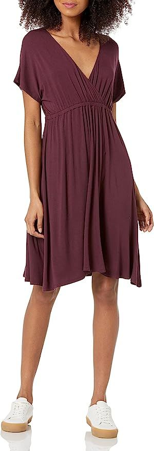 Amazon Essentials Women's Surplice Dress | Amazon (US)