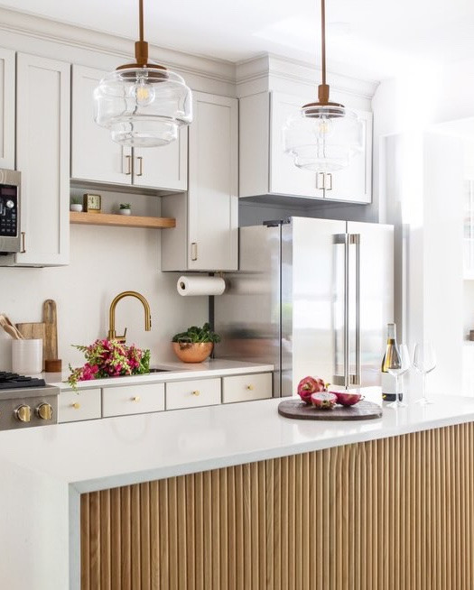 When we first started this project, the kitchen wasn’t even on the list.

Like many homeowners, our clients assumed updating it meant replacing everything. So before making any decisions, we walked through the costs of a full renovation versus a cabinet facelift to help them understand what made the most sense for their goals and budget.

They chose the facelift, and it completely transformed the space.

We kept the existing cabinetry, but with fresh paint, new brass hardware, crown molding, updated lighting, new appliances, and a redesigned waterfall island with fluted detailing, the kitchen feels custom without the cost of starting from scratch.

Every project is different, and sometimes the smartest investment isn’t replacing everything. It’s knowing where your budget will have the biggest impact.