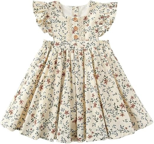 Colorful Childhood Baby Girls Dress Toddler Girls Flare Lace Trim Princess Party Dress | Amazon (US)