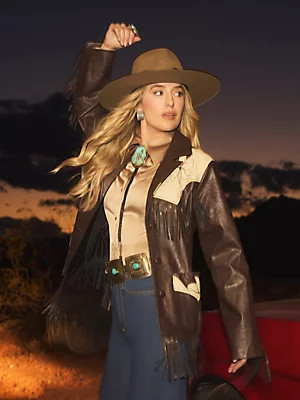 Wrangler x Lainey Wilson Faux Leather Fringe Jacket | Wrangler