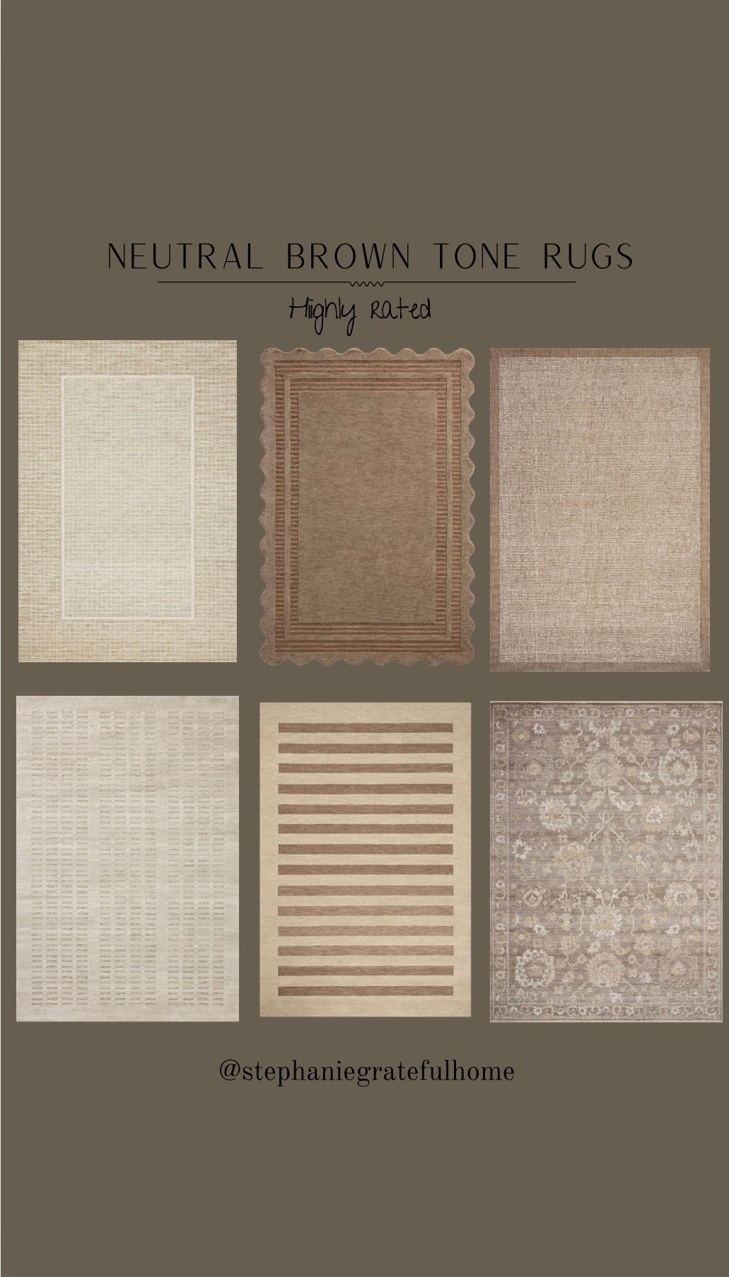 Neutral brown tones rug- have a few of these and absolutely love them.

#LTKSaleAlert #LTKHome #LTKmomlife