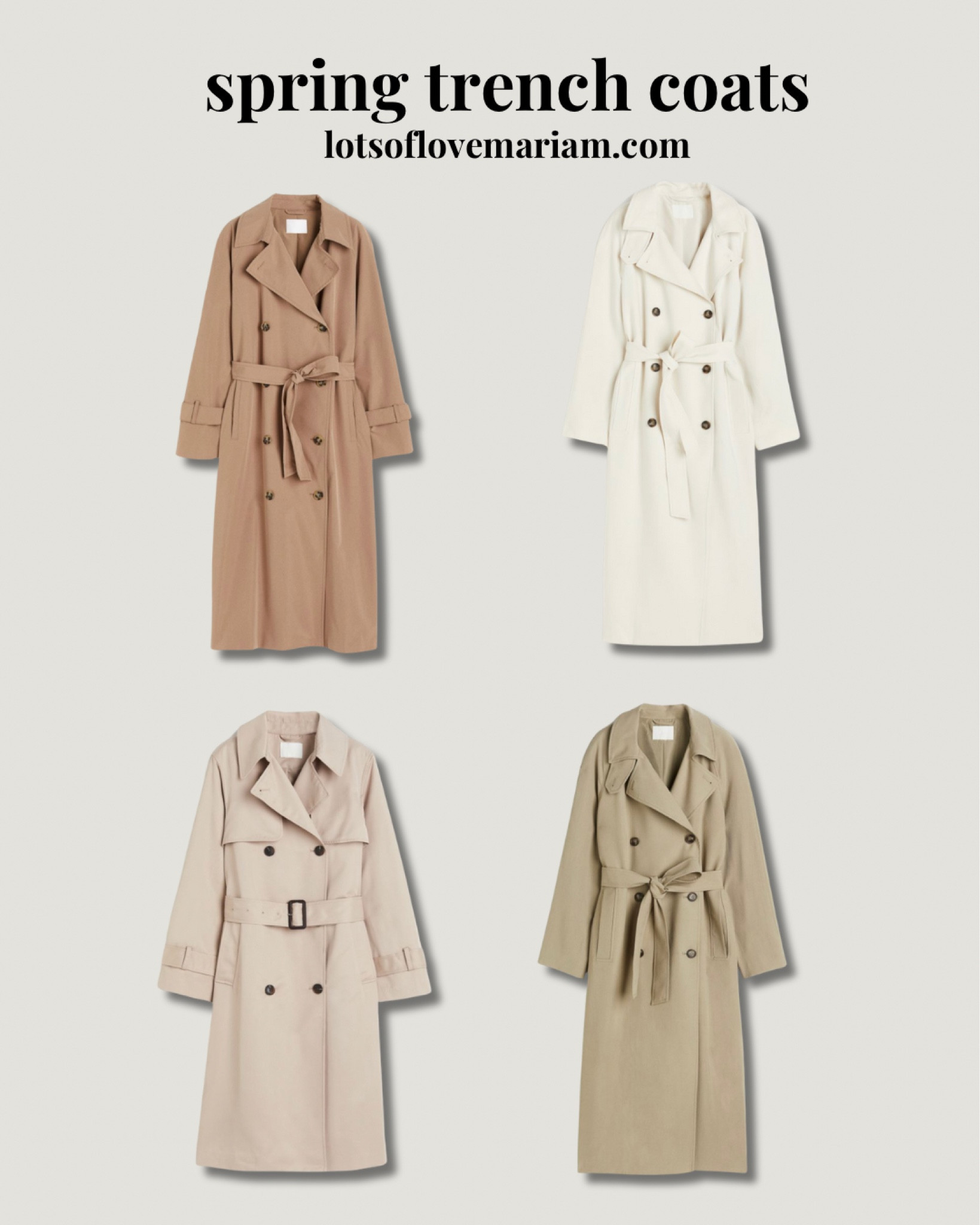 Spring trench coats - trench coat under 70 

#LTKfindsunder100 #LTKSeasonal #LTKeurope