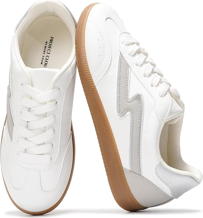 Project Cloud Sneakers for Women - Lace-Up Shoes for Women Trendy Women Sneakers with Memory Foam... | Amazon (US)