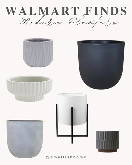 Round up of my favorite indoor and outdoor modern planters from Walmart!

#LTKhome #LTKfindsunder50