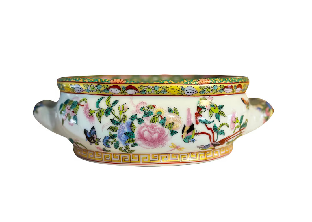 Exquisite Porcelain Planters With Peony and Bird Motifs Deal for Enhancing Home Decor Elegance - ... | Etsy (US)