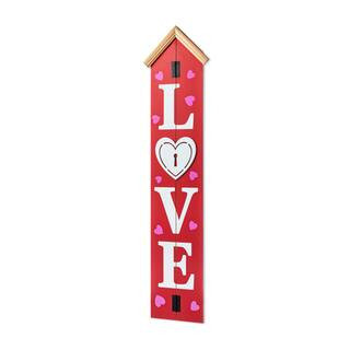 Glitzhome® 42" Valentine's Wooden "LOVE" House-shaped Porch Décor in Red | Michaels® | Michaels Stores