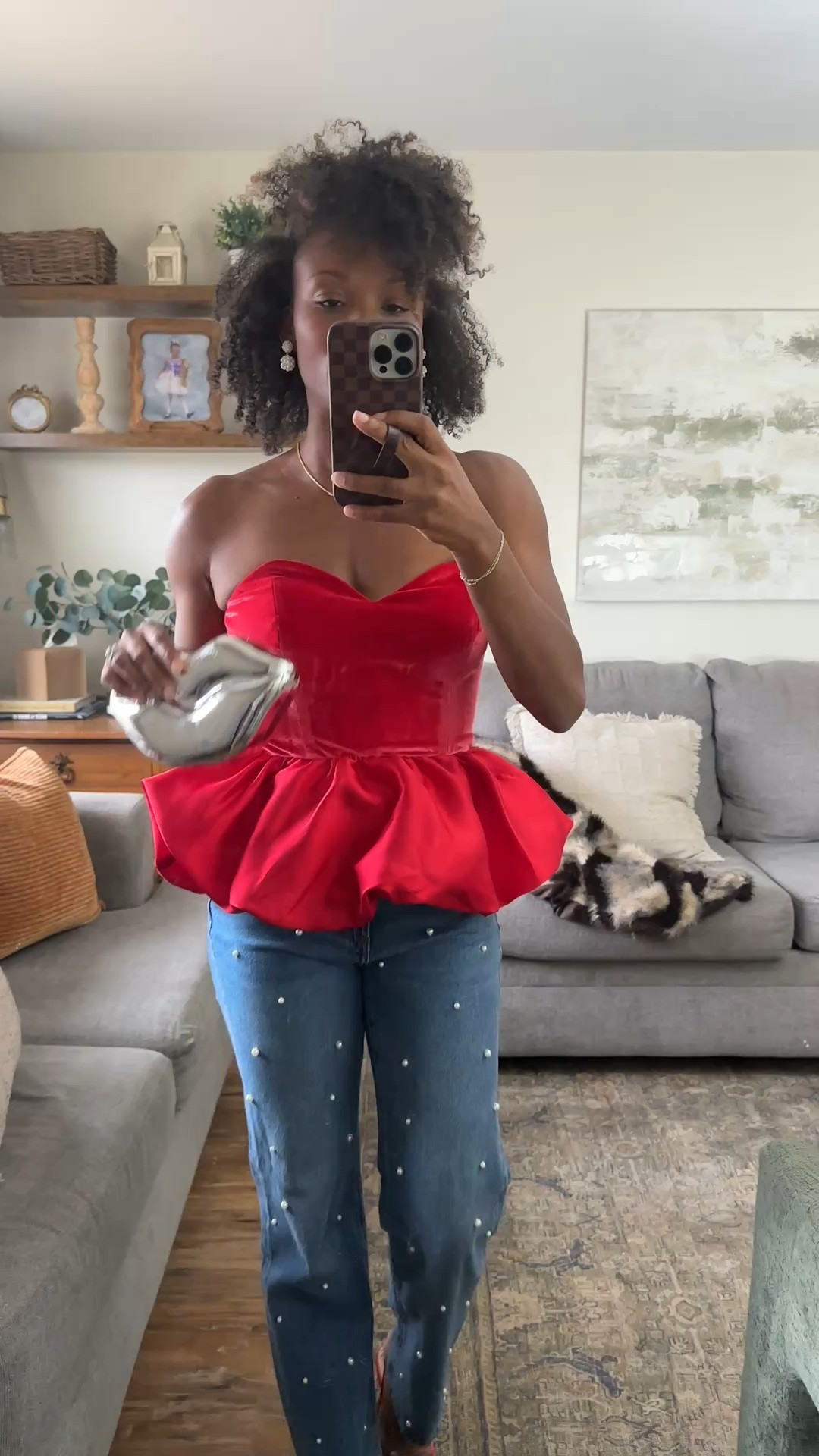 Strapless peplum bubble hem top

Bodice is velvet and has boning so it’s super secure, no need to worry about it sliding down.  Peplum bubble hem is satin.  Zipper in back and has elastic so would work for ladies with larger chests.  Wearing size XS

#LTKootd #LTKHoliday
