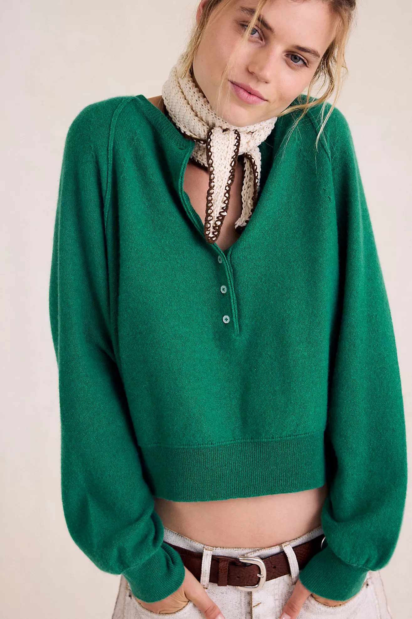 Porta Cashmere Henley Sweater | Free People (Global - UK&FR Excluded)