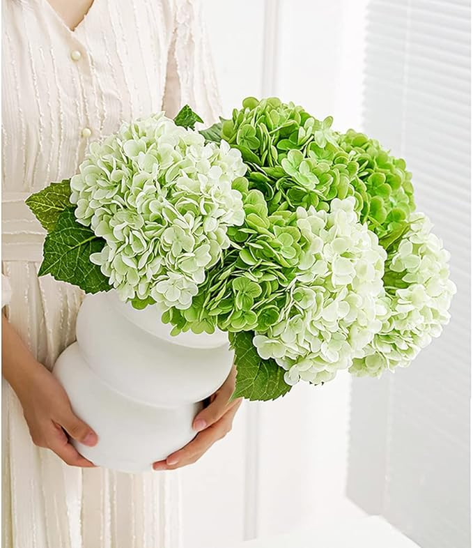 DUYONE 3PCS Artificial Flowers Large Hydrangeas Flowers Latex Bouquet for Wedding Bridal Office H... | Amazon (US)