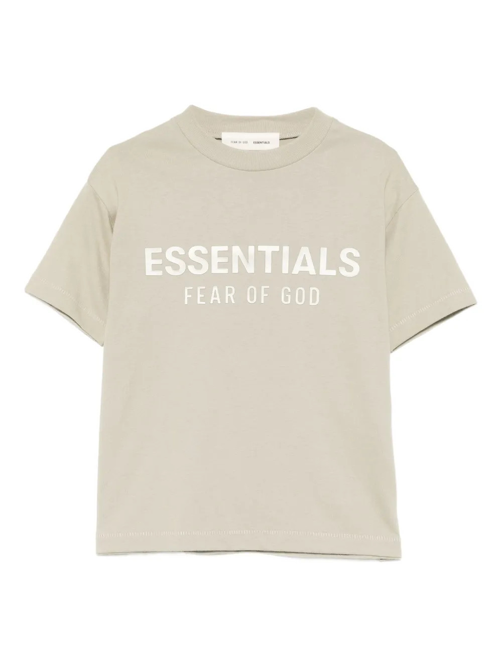 FEAR OF GOD ESSENTIALS KIDS logo cotton T-shirt - Green | Farfetch Global