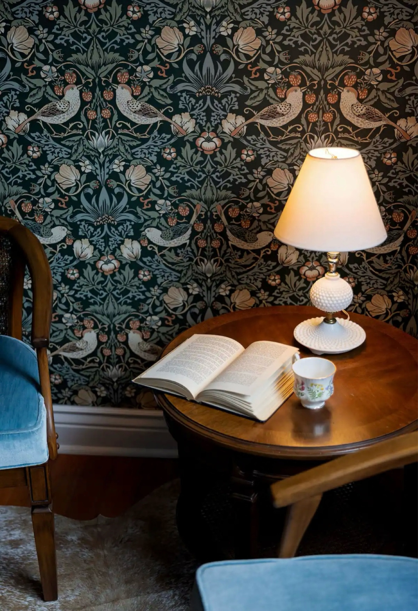 Cozy corners call for whimsical wallpaper and vintage tea sets 🤍

#LTKfindsunder50 #LTKstyletip #LTKhome