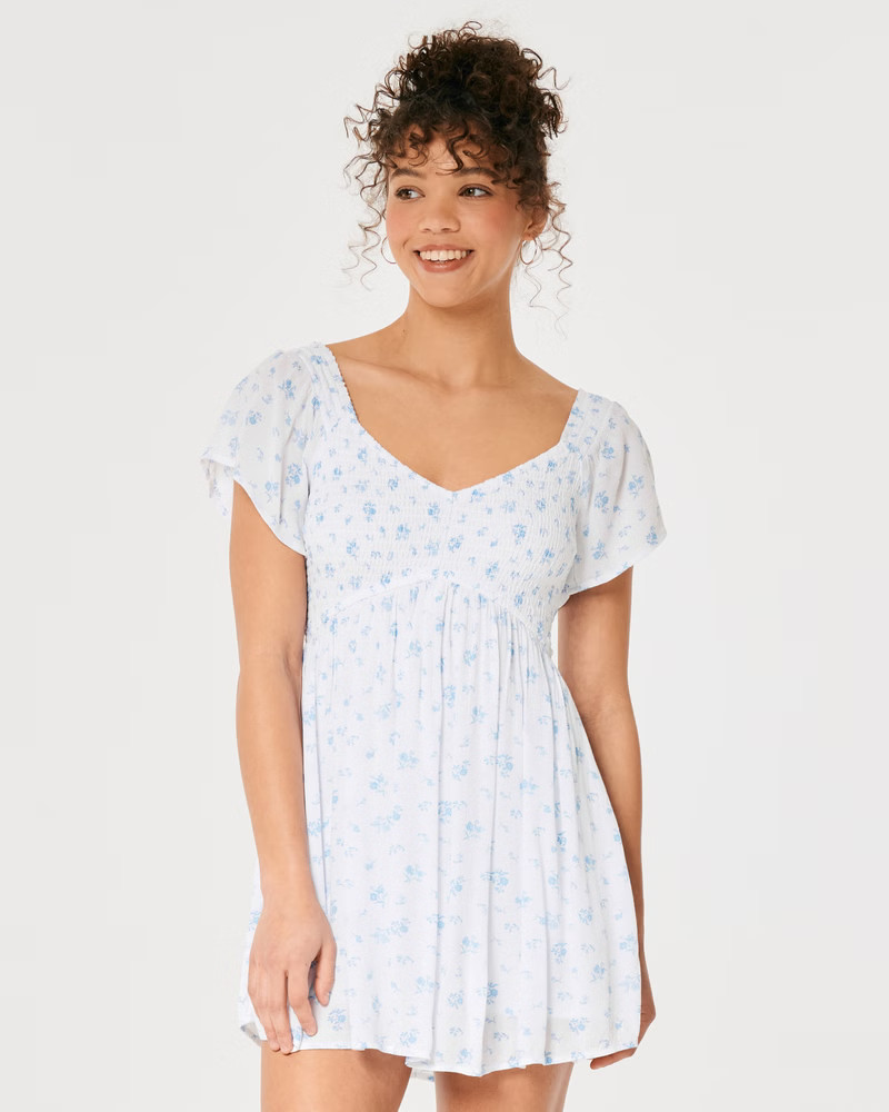 Flutter Sleeve Built-In Shorts Dress | Hollister (US)
