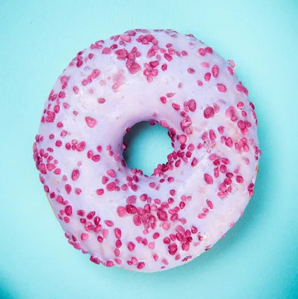 Sinful Pink Sprinkled Donut Wall Art 46x46 | MegMade