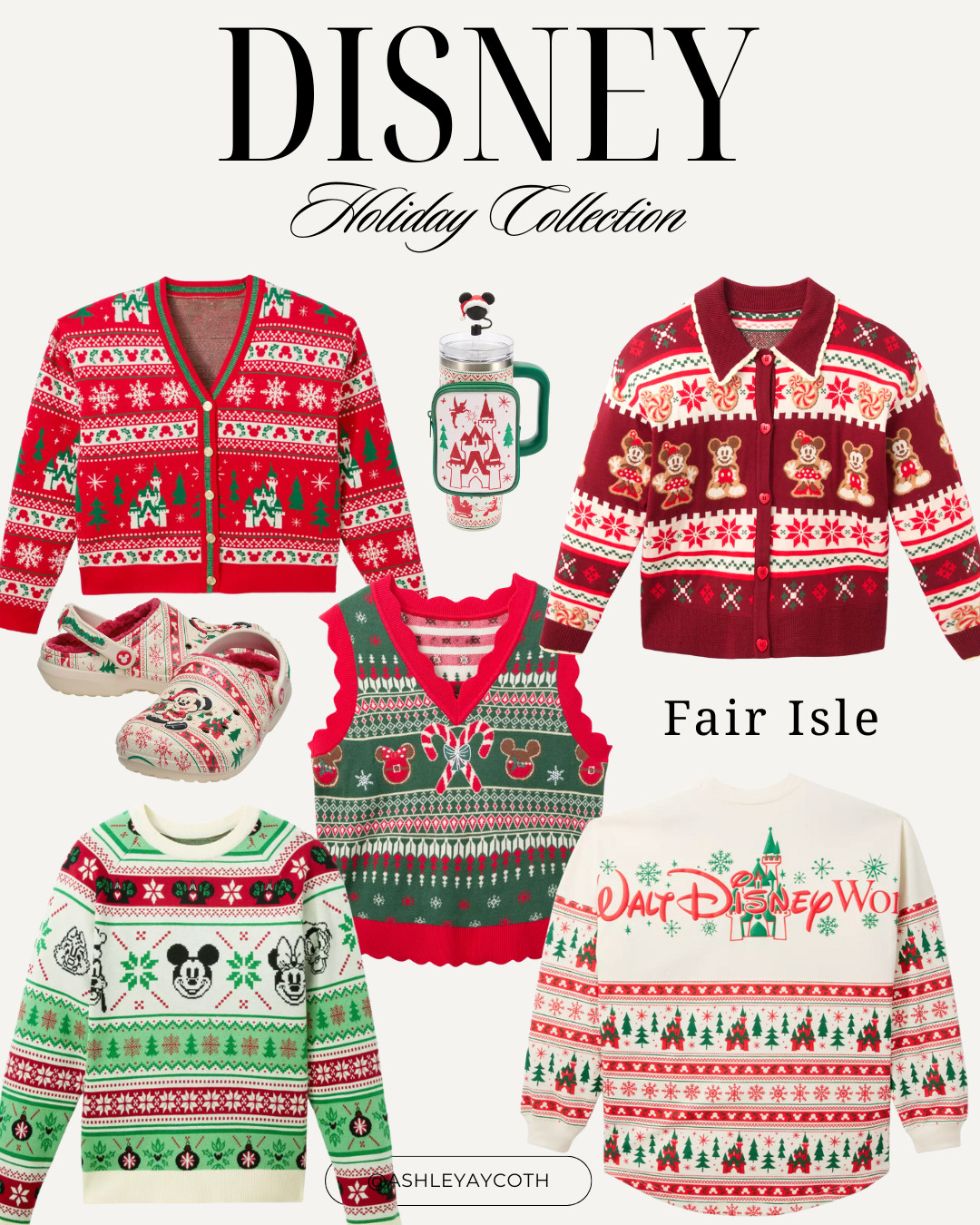 Disney Holiday 2025 Fair Isle Collection!   Love this for an upcoming trip to Disney at Christmas or for tacky christmas sweater party at home!   
#disneyoutfit #disneyholiday #disneychristmas #fairislesweaterdisney #disneysweater


Disney Christmas Outfit, Disney Store holiday, Disney holiday, Disney style, Disney girl, Disney lover, Disney holiday finds, mickeys very merry Christmas party, Disney adult, Disney Christmas outfit idea, Jollywood Nights outfit, Christmas Magic kingdom Outfit, Women's disney outfit Christmas, 

 #LTKHoliday #LTKSeasonal #LTKFindsUnder100