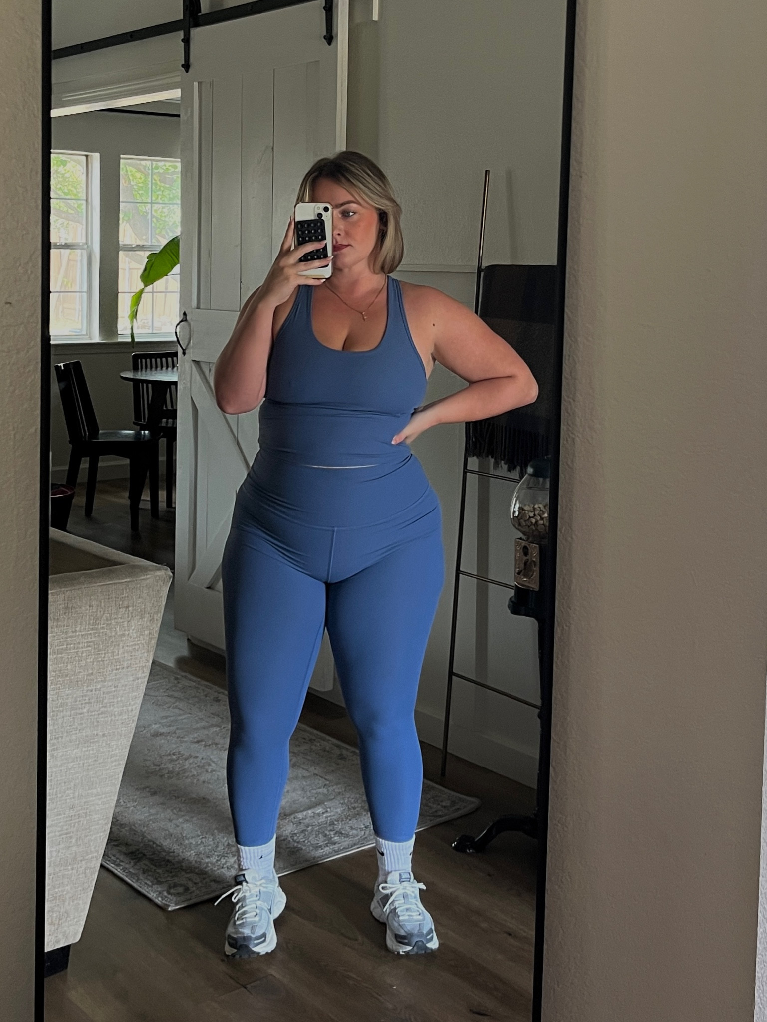 7/8 length leggings are my go too since I’m 5’4!! Love this set & sneakers! 👟 

#LTKMidsize #LTKFitness #LTKActive