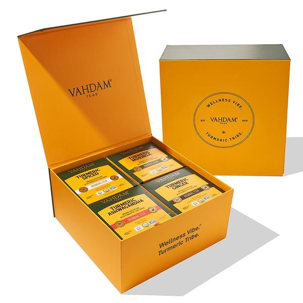 Organic Turmeric Wellness Detox Box - 4 Herbal Teas | Vahdam Teas (US)