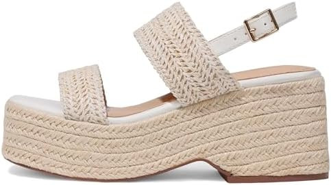 Platform Sandals Women Open Toe Ankle Strap Summer Wedge Espadrille Sandals Cute Beach Straw Raff... | Amazon (US)