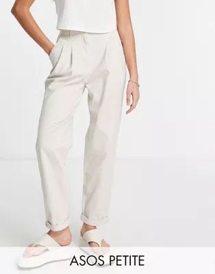 ASOS DESIGN Petite chino pants in stone | ASOS (Global)