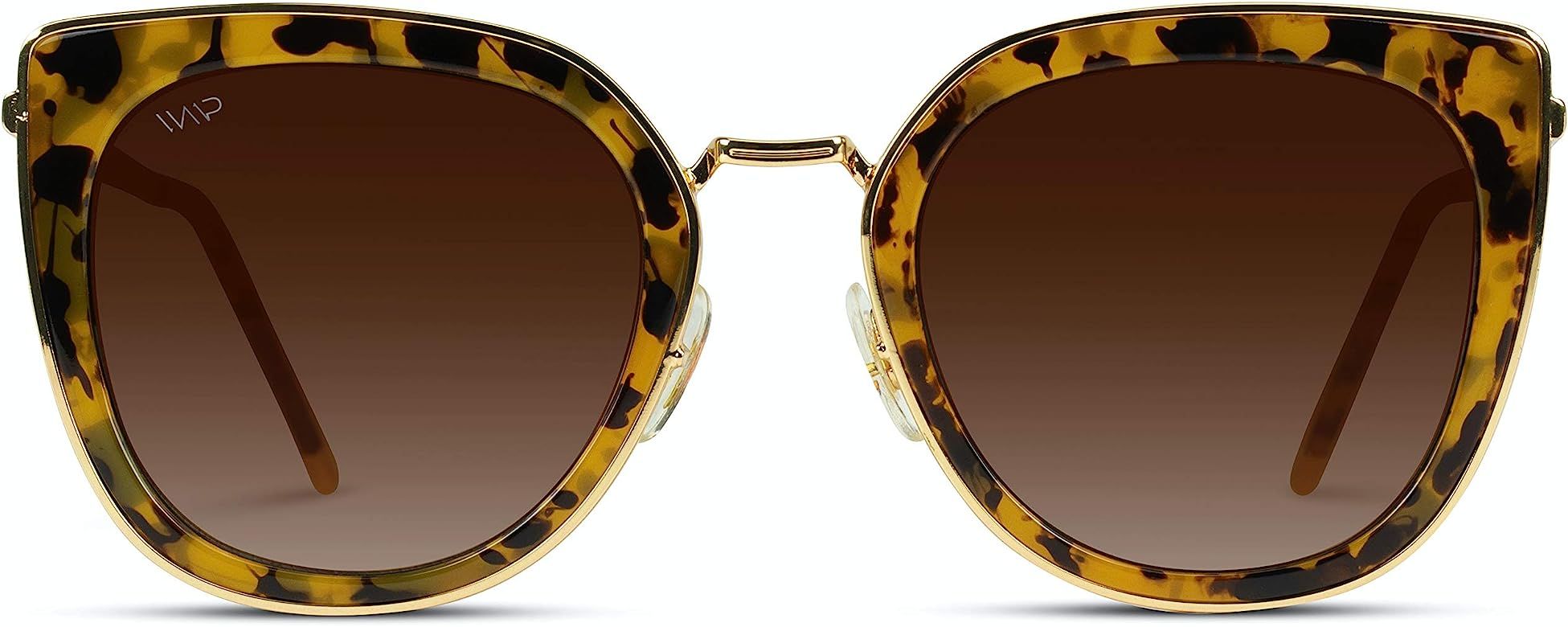 WearMe Pro Elegant High Fashion Oversize Women Cat Eye Flat Top Sunglasses … | Amazon (US)