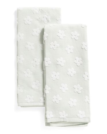 Set Of 2 Demi Daisies Kitchen Towels | TJ Maxx