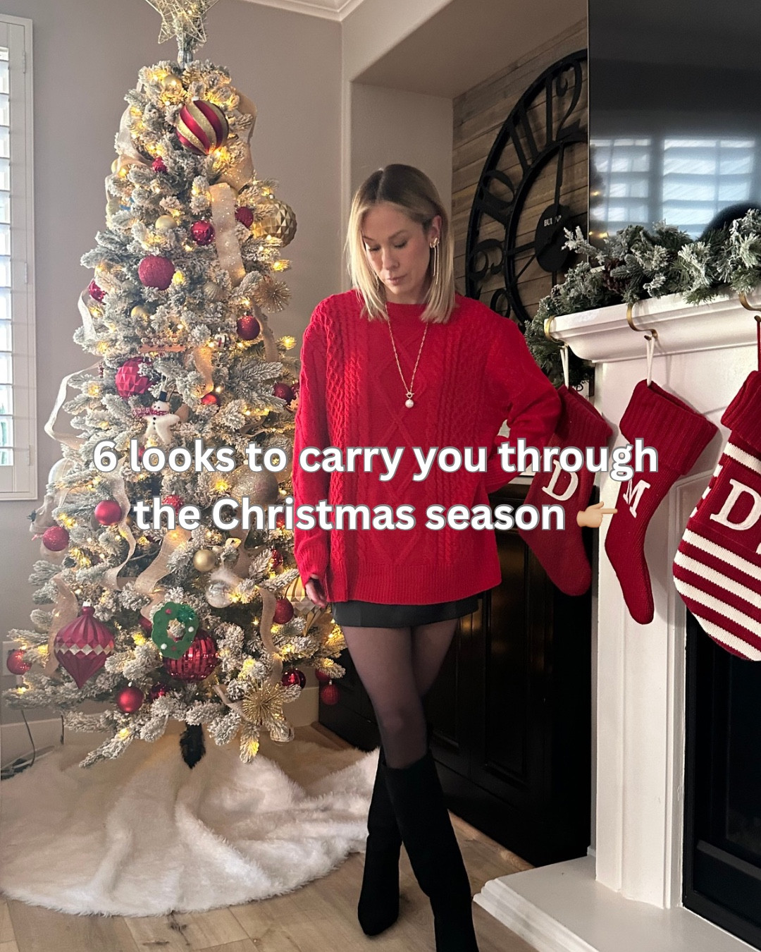 Red sweater- M
Santa sweater- M
White sweater- S
Black sweater- M
Flannel- S

#LTKHoliday #LTKFindsUnder100 #LTKootd