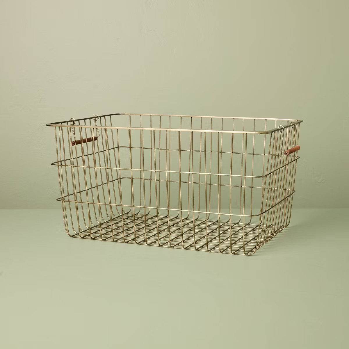 Rectangular Brass Wire Storage - Hearth & Hand™ with Magnolia | Target