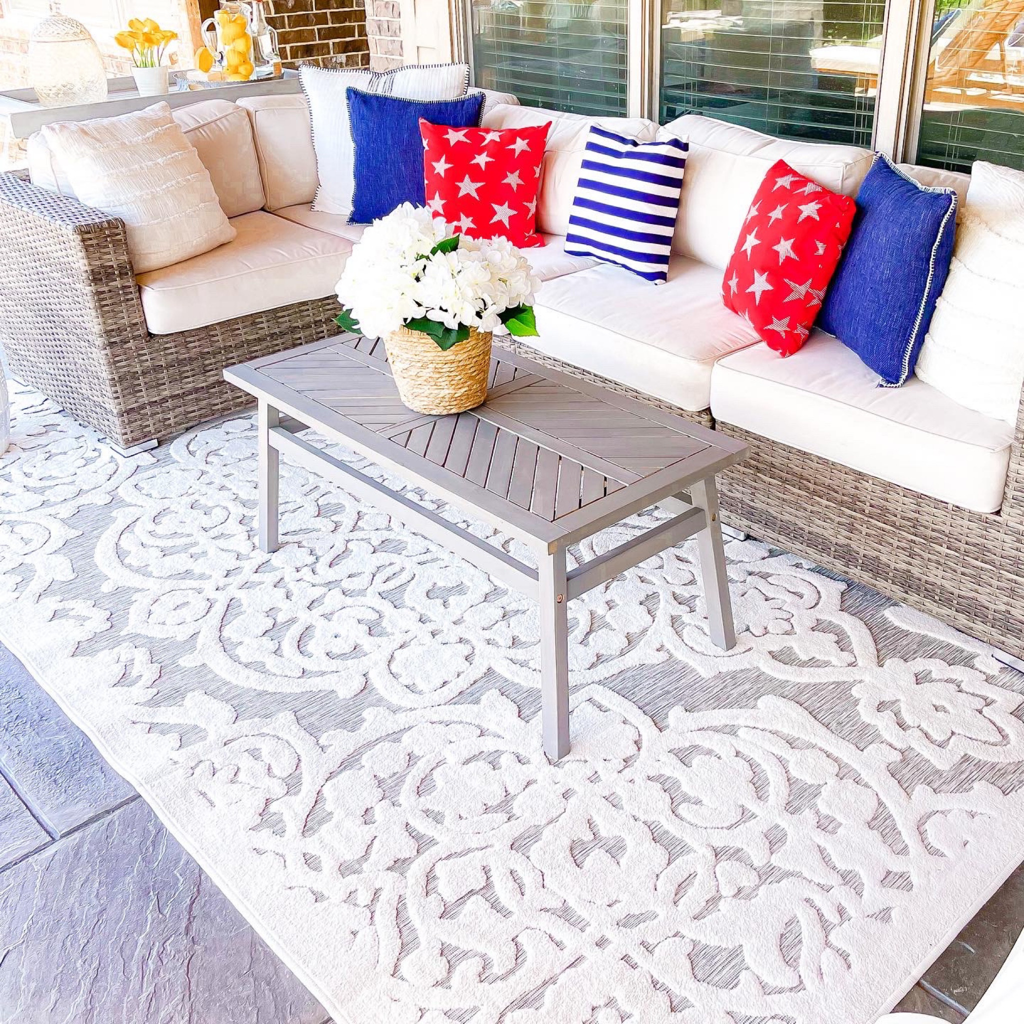 Patio is ready for Memorial Day! 

Patio furniture - Memorial Day decor - throw pillows - outdoor rug - outdoor sectional 

#LTKSeasonal #LTKhome #LTKsalealert