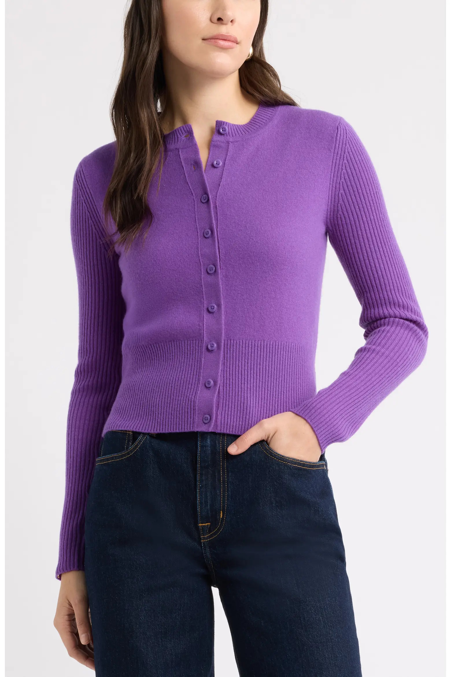 Caslon® Wool & Cashmere Blend Cardigan (Women) | Nordstrom | Nordstrom