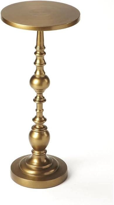 Starlight Canyon Home Gold Pedestal Side Table, Modern Living Room Accent Piece | Amazon (US)