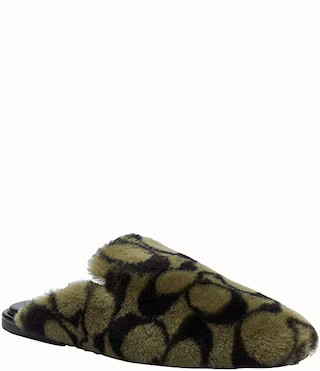 Signature Shearling Slippers | Dillard's